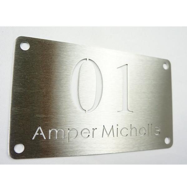 House Door Number With Home Name Custom Made Stainless Steel Home Plate