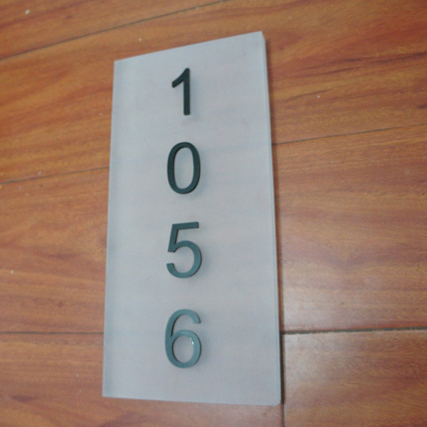 Adhensive Modern Style Matt Acrlic Material Door Number Sign Manufacturer