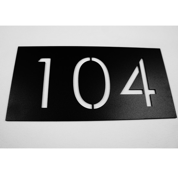 BLACK HOUSE NUMBERS MODERN ADDRESS PLAQUE SIZE OPTIONS CUSTOM MADE