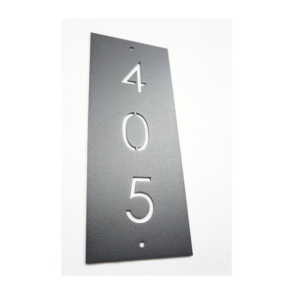 BLACK HOUSE NUMBERS VERTICAL MODERN ADDRESS PLAQUE SIZE OPTIONS CUSTOM MADE