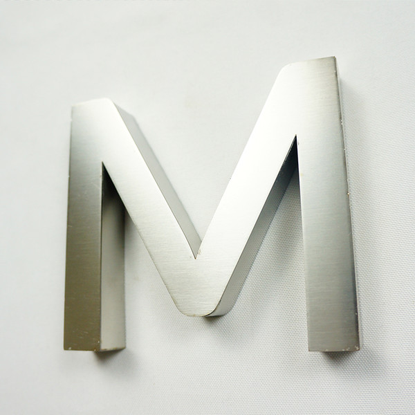 No-lighting 3D Stainless Steel Block Channel Letter