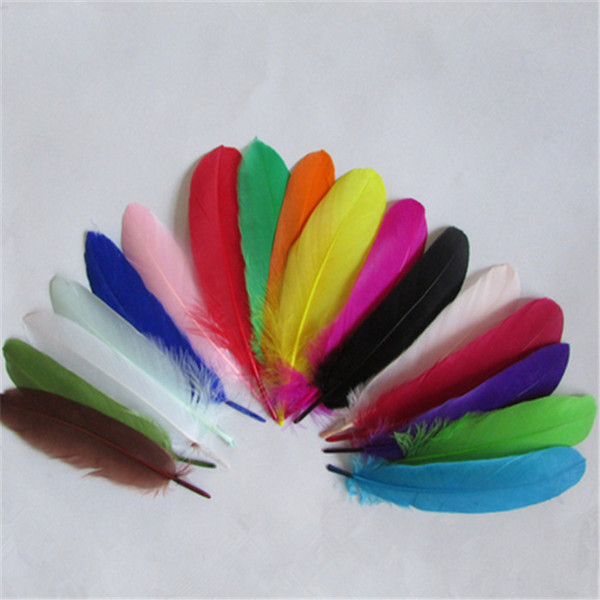 wholesale 1000 PCS High quality beautiful goose feather 15-20 cm / 6-8inches DIY color you choose Wedding centerpiece decor