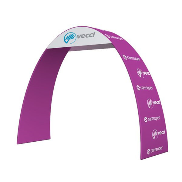 Exhibition Arch Entrance Trade Show Equipment Artificial Flower Wedding Arch with Tension Fabric Graphic and Portable Carry Bag E03H1