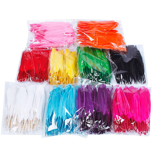 Beautiful Home decor Goose Feather not Colorful But 10 Colors for Choosing Hot Pretty 50pcs/Pack 4-6 Inches 10-15 cm