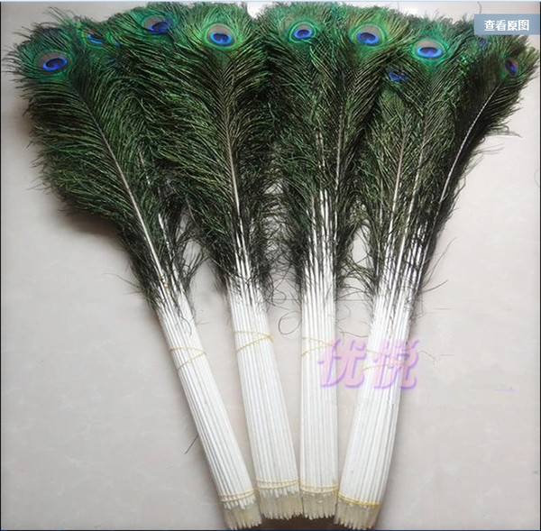 Wholesale 100pcs/lot 10-44inch/25-110cm beautiful High quality natural peacock feathers eyes for DIY clothes decoration Wedding