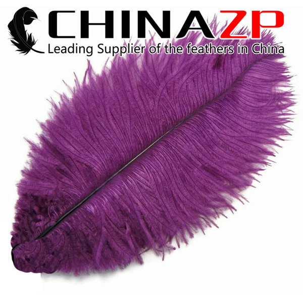 Leading Supplier CHINAZP Crafts Factory Cheap Wholesale 25~30cm(10~12inch) Colorful Eggplant Ostrich Confetti Feather for DIY Accessories