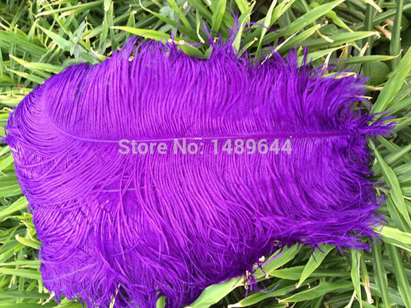 Free shipping 50PCS high quality Purple ostrich feather 60-65cm24-26 