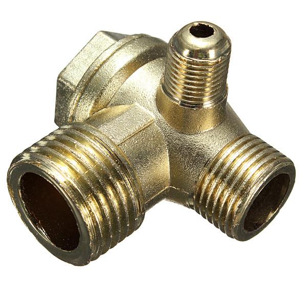 New Arrival 90 Degree Brass Copper Male Threaded Check Valve Connector Tool for Air Compressor order<$18no track