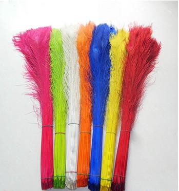 wholesale 100 PCS dyeing peacock feathers 70-80 cm / 28 - 32 inches Wedding centerpiece decor