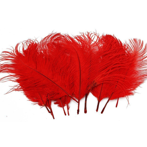 Wholesale 100pcs/lot 14-16inch(35-40cm) Red ostrich feathers plumes for wedding centerpieces Home party supply Decor z134