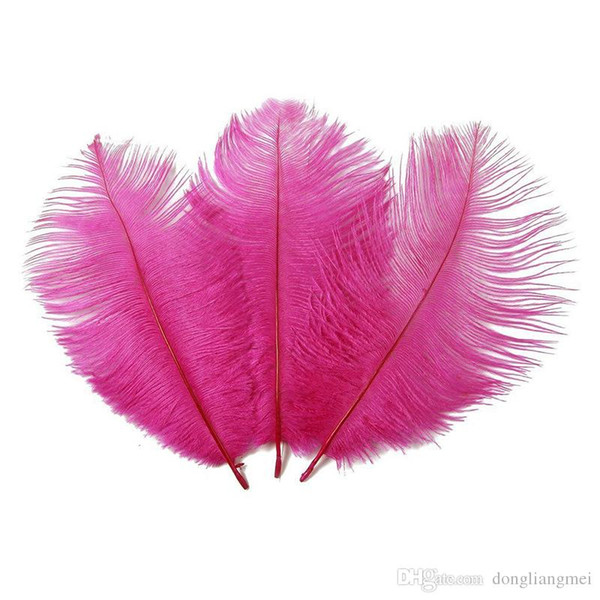 Wholesale 100pcs/lot 14-16inch(35-40cm) Hot Pink ostrich feathers plumes fuchsia feather for Wedding centerpieces wedding decor z134