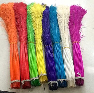 New 100 pcs beautiful peacock feather eyes 32-36 inchs /80-90 cm variety of colors Festival and party supplies > >