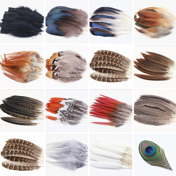 High quality Beautiful Natural Peacock Feather Pheasant Feathers Plume Jewelry Christmas Holiday Decoration Optional New 50pcs