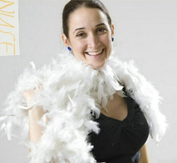 200pcs Glam Flapper Dance Fancy Dress Costume Accessory Feather Boa Scarf Wrap Burlesque Can Saloon #Z903