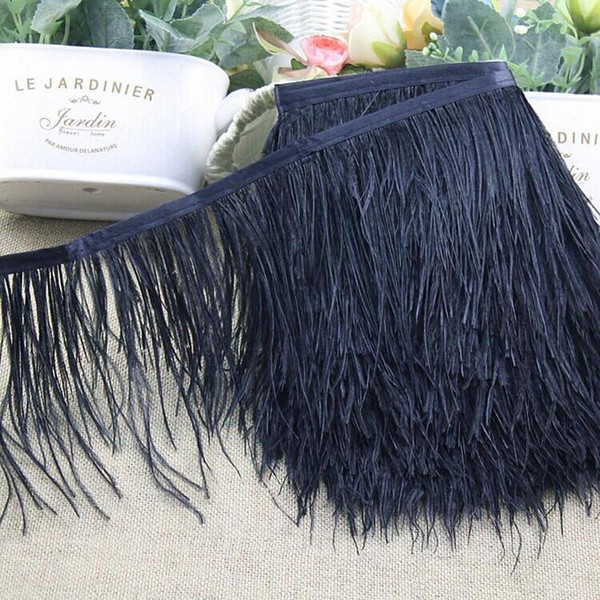 1yard Beautiful Ostrich Feather Turkey Feather Dance festival party hat boots Clothing Wedding accessories decoration Ribbons