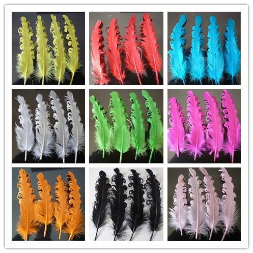 500PCS High quality beautiful volume goose feather 15-20cm/6-8 inches 17 colors Wedding centerpiece decor