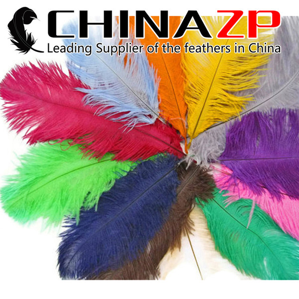 Cheap Wholesale CHINAZP Crafts Factory 25~30cm(10~12inch) Bulk Multicolor Ostrich Feathers for Wedding Party Table Decorations