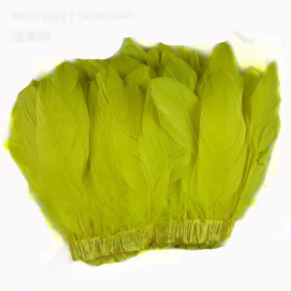 Cheap Goose Feather Trimming Feather Fringes 2meters/lot Goose Feather Fringe Sewing Costumes Knitting Yarns Duck Goose Feather Trimming