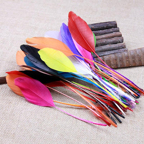 25Pcs Goose Feather Chicken Feather Rooster Feather Clothing hat Necklace earrings wedding accessories Decorative 14 to 16cm