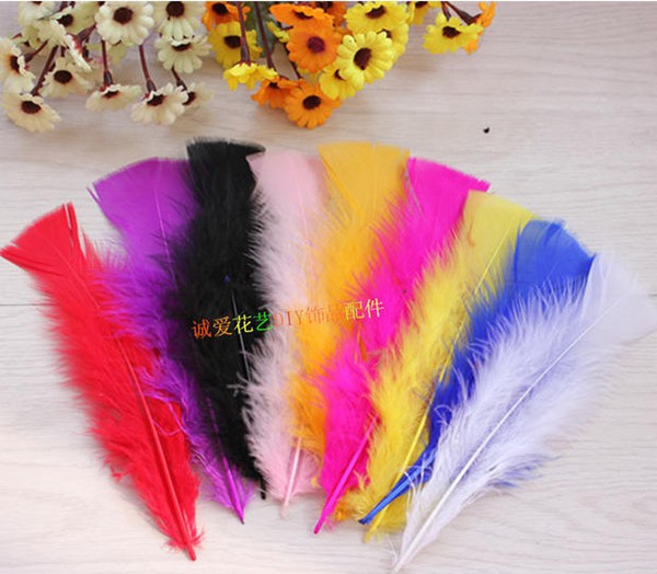 1000 PCS High quality beautiful goose feather 10-15cm/4-6 inches Wedding centerpiece decor