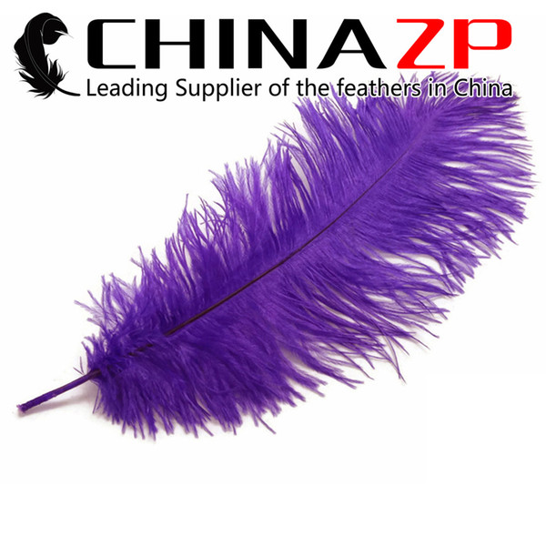 Leading Supplier CHINAZP Factory Cheap Wholesale 50pcs/lot 40~45cm(16~18inch) Length Dyed Purple Ostrich Feather for Party Decoration