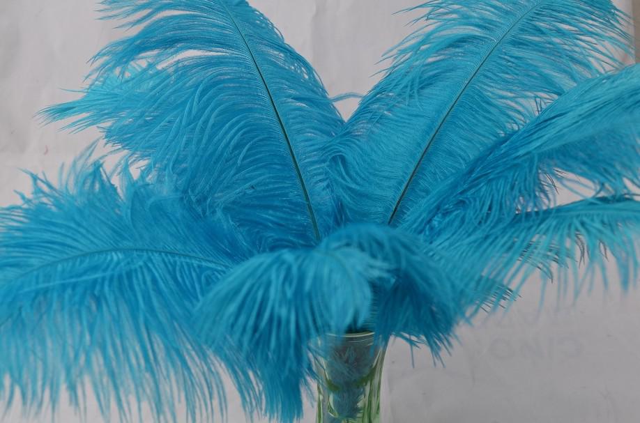 Wholesale 100pcs/lot 14-16inches turquoise ostrich feather plumes for wedding centerpiece table centerpiece wedding decor supply