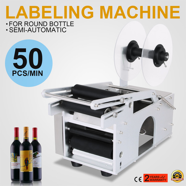 Adhensive Printer With Round Electrical MT-50 Semi-Automatic Bottle Labeling Machine