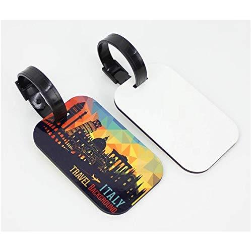 10 Sublimation MDF Luggage Tags With Plastic Strip White Luggage Tags Blank Luggage Tags for Sublimation Heat Press