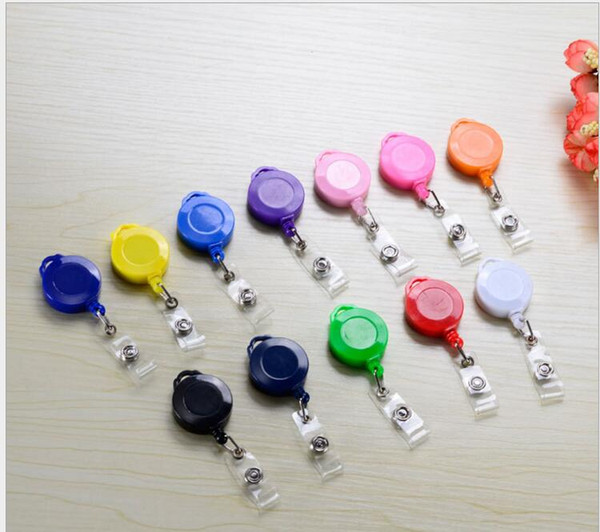 5000pcs Retractable Reel ID Badge Key Card Name Tag Holders with Belt Clip for Keys-ids-badges 12 colors