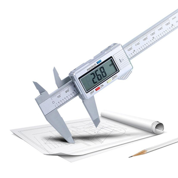 6inch LCD 150mm Digital Electronic Carbon Fiber Vernier Caliper Gauge Micrometer Model 5201