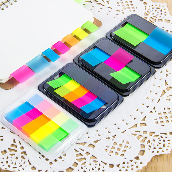 Pull-Out Boxed Tear-Off PET Sticky Notes Fluorescent Paddle-Stick Scratch Pad Notes Free DHL 3 2 5