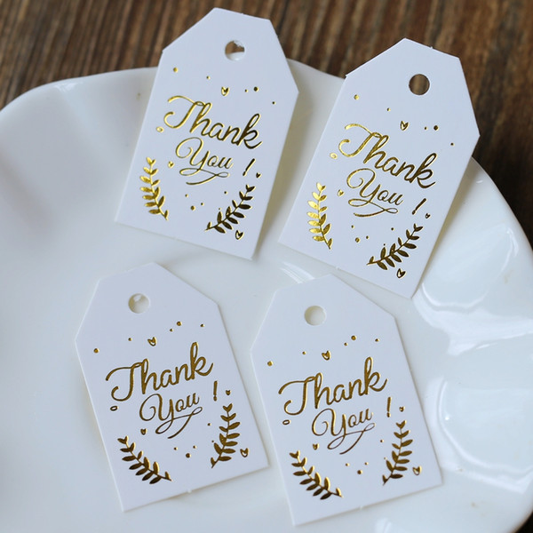 Golden Thank You Tag, Gift Tags, Wedding Thank You Tags,Thank You Printable, Favor Tag 100pcs/lot