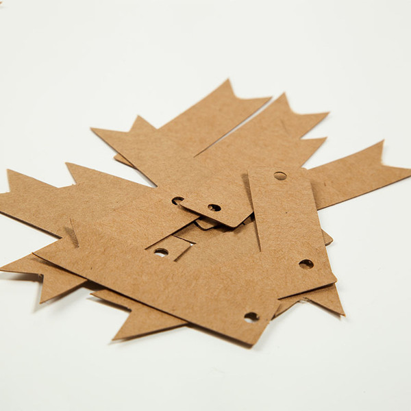 500pcs 6*2cm blank brown kraft paper hang tags new package gift price tags cardboard tags