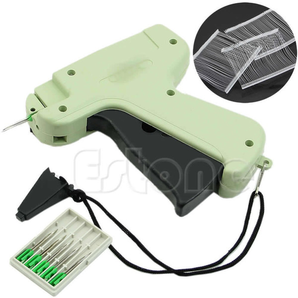 Wholesale- New Clothes Garment Price Label Tagging Tag Gun 1000 Barbs + 5 Needles