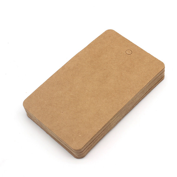 Wholesale Cardboard Blank price Retro Gift Hang tag (50pcs/lot) Kraft Gift Tag, DIY blank brown paper swing tags