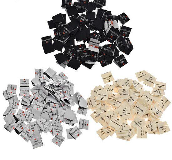 3500pcs Handmade With Love Clothing Labels Embossed Tags DIY Flag Labels For Garment Sewing Accessories