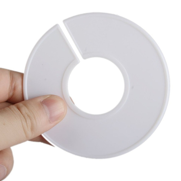 Wholesale- 5 Blank Plastic Clothing Round Rack Ring Size Dividers Fits Round Or Square Tube