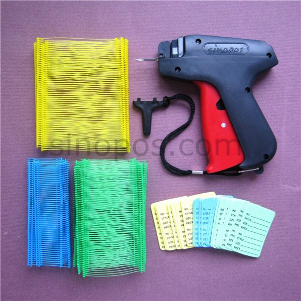 Wholesale-[STD] Tag Attacher Kit Standard 2, colors assorted, 1 tagger + 1000 refill fasteners + 120 price tags, regular tagging gun set