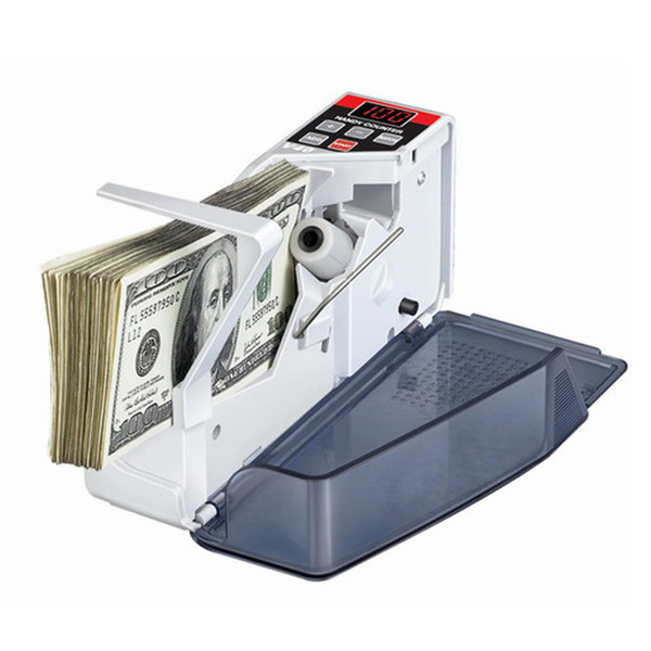 original Mini Portable cash Counter handy counter V40 for Currency Note Bill US EU plug Cash Counting Machine