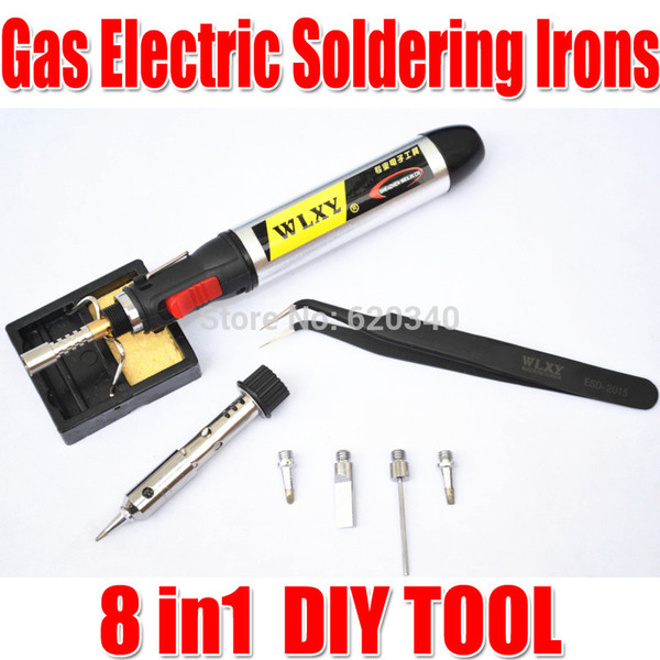 Free shipping WL-1886 8 in1 Butane Gas Electric Soldering Irons DIY Pen Shaped Cordless Gas Soldering Iron Torch Kit Tool order<$18no track