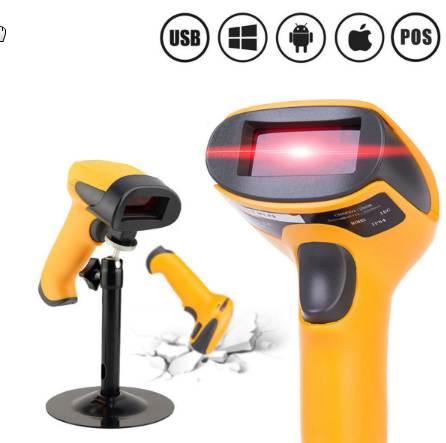 Portable USB Laser Barcode Scanner Automatic Bar Code Scan Reader With Stand Handheld POS For Business Supermarket New