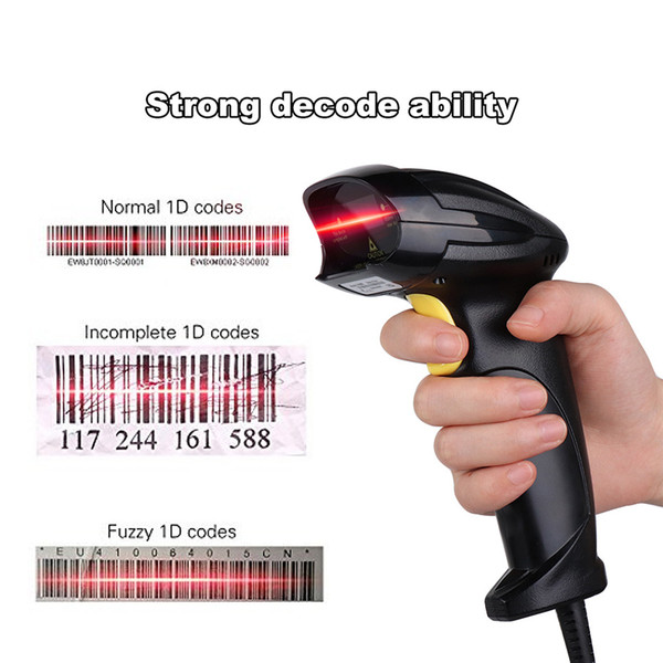 HX 1d Laser Barcode Reader Inventory Bar Code Gun POS Code Bar Reader