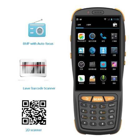 4 inch Touch Screen Handheld Terminal Laser Barcode Scanner Android 5.1 Based PDA3503