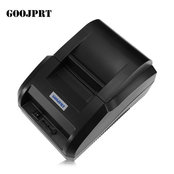 GOOJPRT USB 58MM Thermal Printer Receipt Printing Machine Ticket Printer Black for Android iOS Support USB-B Port Ethernet port