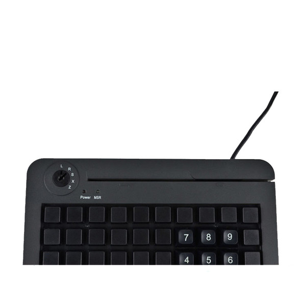 KB50 Usb Latest 60 keys ISO7812 POS Programmable Supermarket Customizable Keyboard With Credit Card Reader