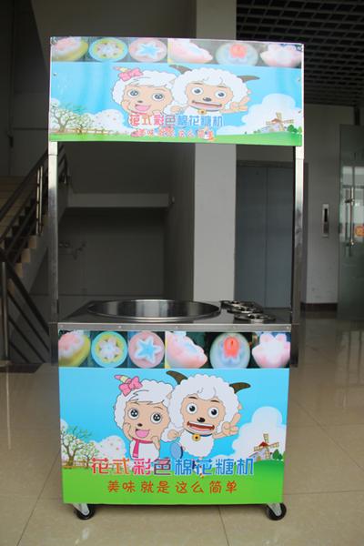 Fancy cotton candy machine colored cotton sugar 3 commercial gas machine barrel mobile type cotton flower candy machine