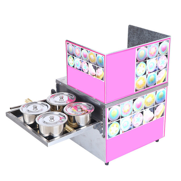 Commercial fancy gas cotton candy maker DIY cotton sweet make machine sugar floss maker stainless steel snack equipment stalls flower