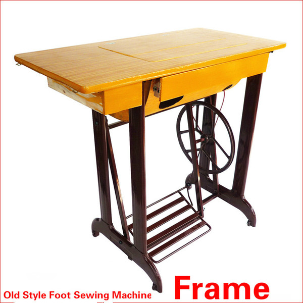 Old style foot sew machine frame table household sewing machine table board rack 2 drawers thicker cloth machine