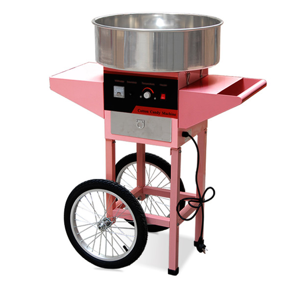 flower candy Floss machine kid fruit flower candy machine electric commercial automatic cotton candy equipment with wheelbarrow