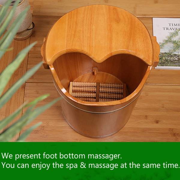 50CM oak barrel bubble home foot bath foot spa washing barrel bubble foot tub washing footbath